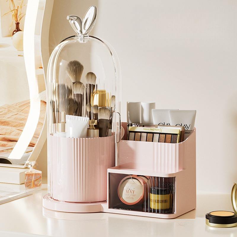 Rotating 2 In 1 Combination Cosmetic Display Box with Drawer Compact 360°