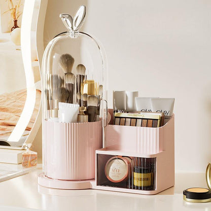 Rotating 2 In 1 Combination Cosmetic Display Box with Drawer Compact 360°