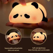 CUTE SILICONE LED NIGHT LIGHT USB RECHARGEABLE TOUCH CONTROL - PANDA