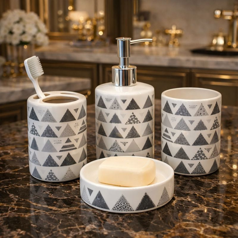 4-Piece Cereamic Bathroom Set