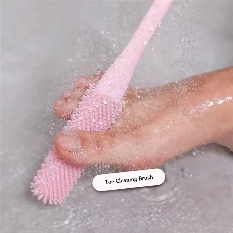 Long Handle Foot Washing Brush, Toe Cleaning Brush