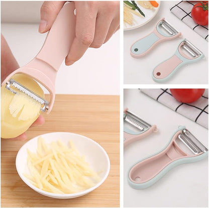 2 in 1 Julienne Peeler Vegetable Cutter Double Planning Grater Slicer Carrot Potato Grater Cutter Grinder Kitchen Gadget Tools