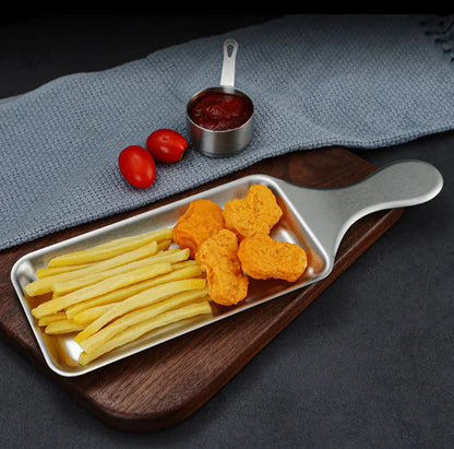 Golden Serving Tray with Handle(Large Size)