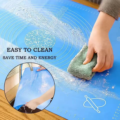 Non-Stick Silicone Baking Mat With Measurements Heat Resistant Cookie Sheet Oven Liner (Multi color) 40x50 cm