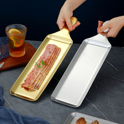 Golden Serving Tray with Handle(Large Size)