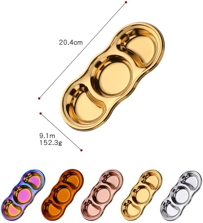 Golden 2&3 Partition Round Sauce Plate