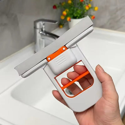 Foldable Desktop Mop, Mini Sponge Mop, Portable Mini Self Squeezing Wet Dry Mops for Bathroom & Kitchen