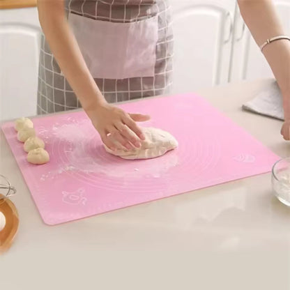 Non-Stick Silicone Baking Mat With Measurements Heat Resistant Cookie Sheet Oven Liner (Multi color) 40x50 cm