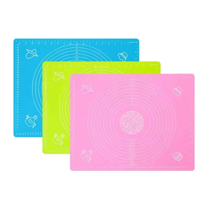 Non-Stick Silicone Baking Mat With Measurements Heat Resistant Cookie Sheet Oven Liner (Multi color) 40x50 cm
