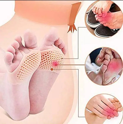 1 Pair Finger Heel Silicone Forefoot Pads Toe Separator Cushion Pain Relief Shoes Insoles Finger Gel Pads Foot Care