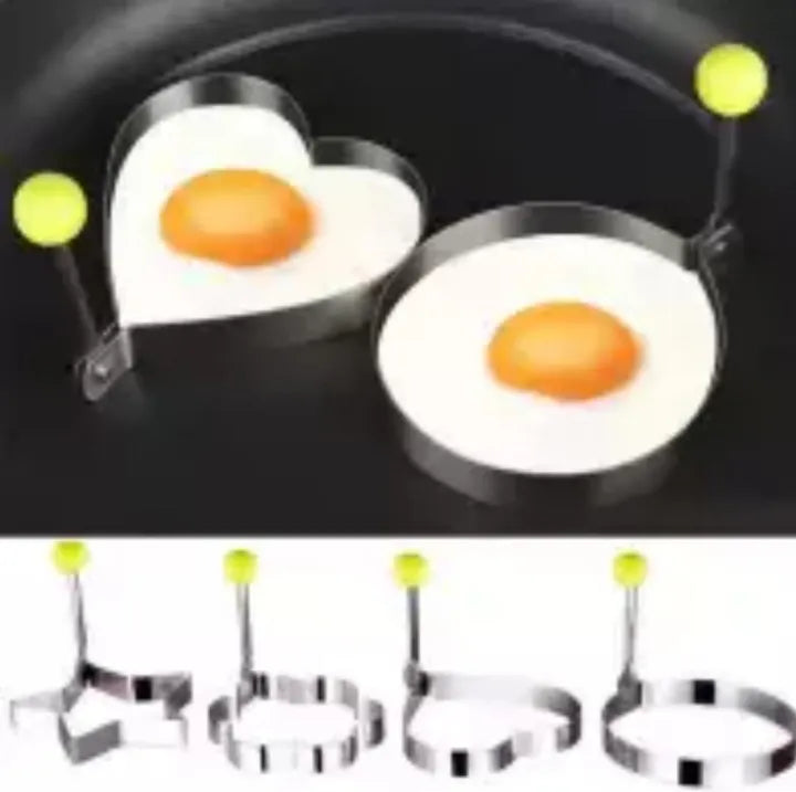 Pack of 4 Stainless Steel Egg Ring Egg Shape Fried Egg Mold