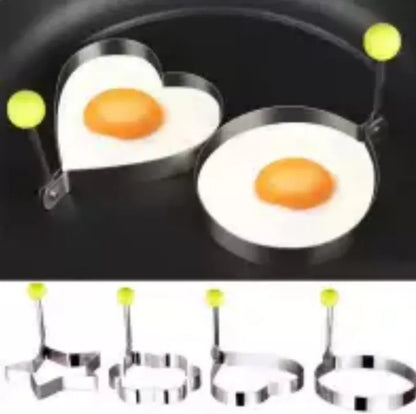Pack of 4 Stainless Steel Egg Ring Egg Shape Fried Egg Mold