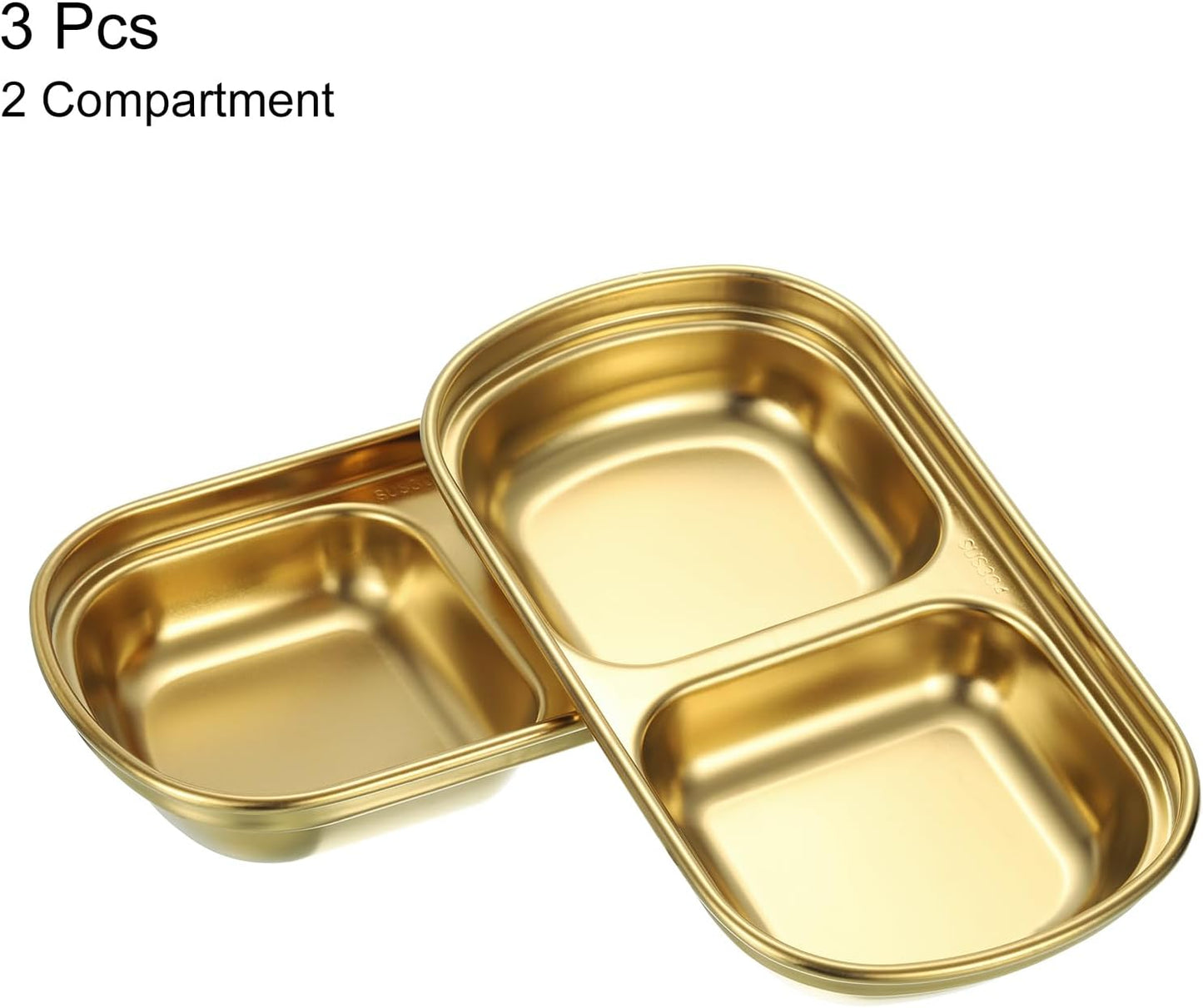 Golden Partition Round Sauce Tray