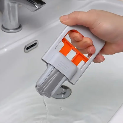 Foldable Desktop Mop, Mini Sponge Mop, Portable Mini Self Squeezing Wet Dry Mops for Bathroom & Kitchen