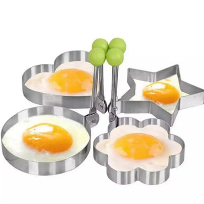Pack of 4 Stainless Steel Egg Ring Egg Shape Fried Egg Mold