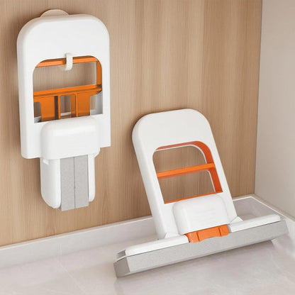 Foldable Desktop Mop, Mini Sponge Mop, Portable Mini Self Squeezing Wet Dry Mops for Bathroom & Kitchen