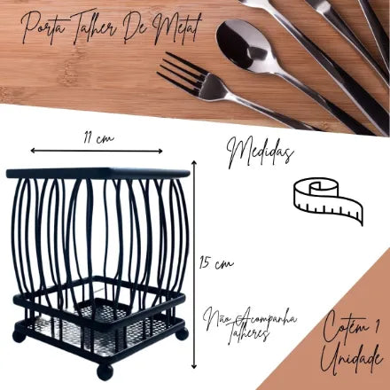 Stand for kitchen accessories h - 14.5 cm, d - 11 cm Stenson R88706 black