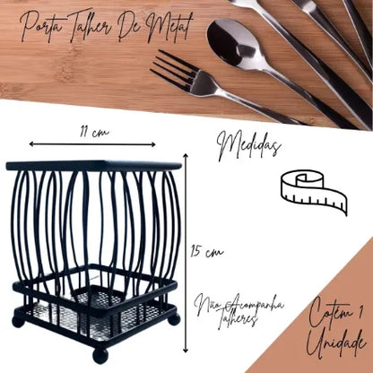 Stand for kitchen accessories h - 14.5 cm, d - 11 cm Stenson R88706 black