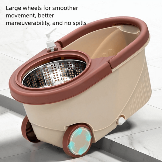 Spin Mop Bucket Set with Wheels and Double Drive Rotary Drying
