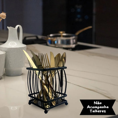 Stand for kitchen accessories h - 14.5 cm, d - 11 cm Stenson R88706 black