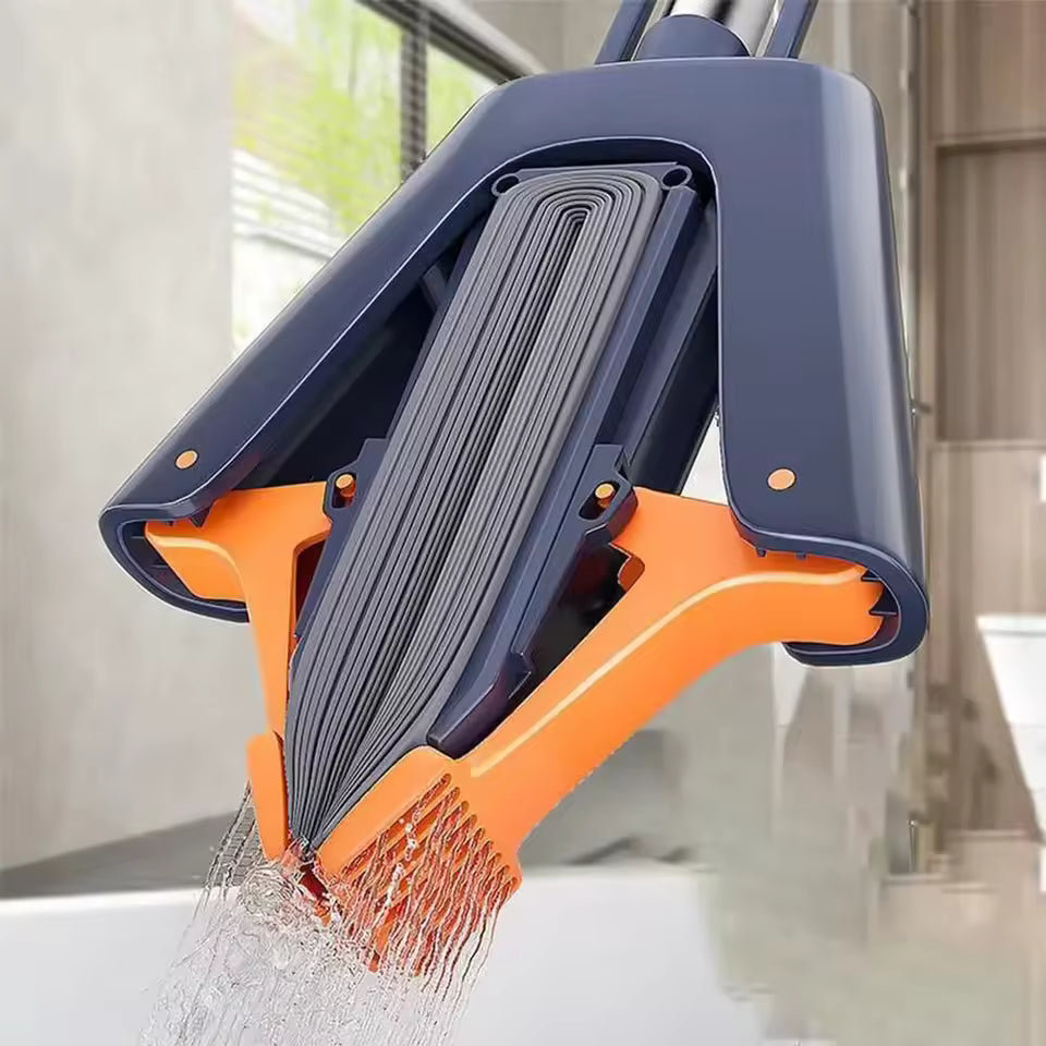 Flat Floor Cleaning Mop with Squeeze Rod – Wet & Dry Mop