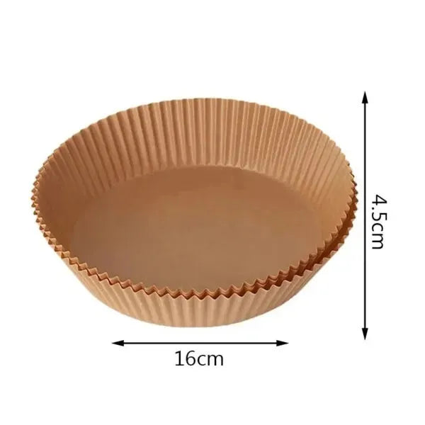 50 PC Air Fryer Disposable Paper Liner, Liner Square Round Oil-proof Paper Tray Non-Stick Baking Mat Air Fryer Accessories