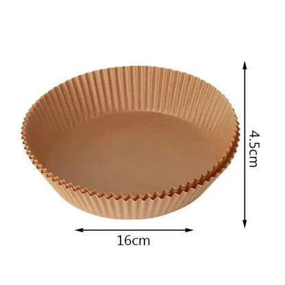 50 PC Air Fryer Disposable Paper Liner, Liner Square Round Oil-proof Paper Tray Non-Stick Baking Mat Air Fryer Accessories