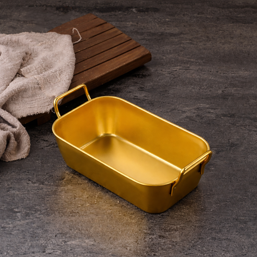 Stainless Steel Food Storage Tray Double Handle 16CM