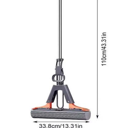 Flat Floor Cleaning Mop with Squeeze Rod – Wet & Dry Mop