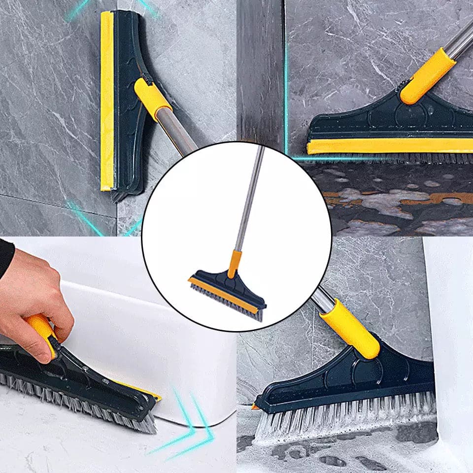 3 in 1 Floor Scrub Brush Adjustable Rotating Broom Brush