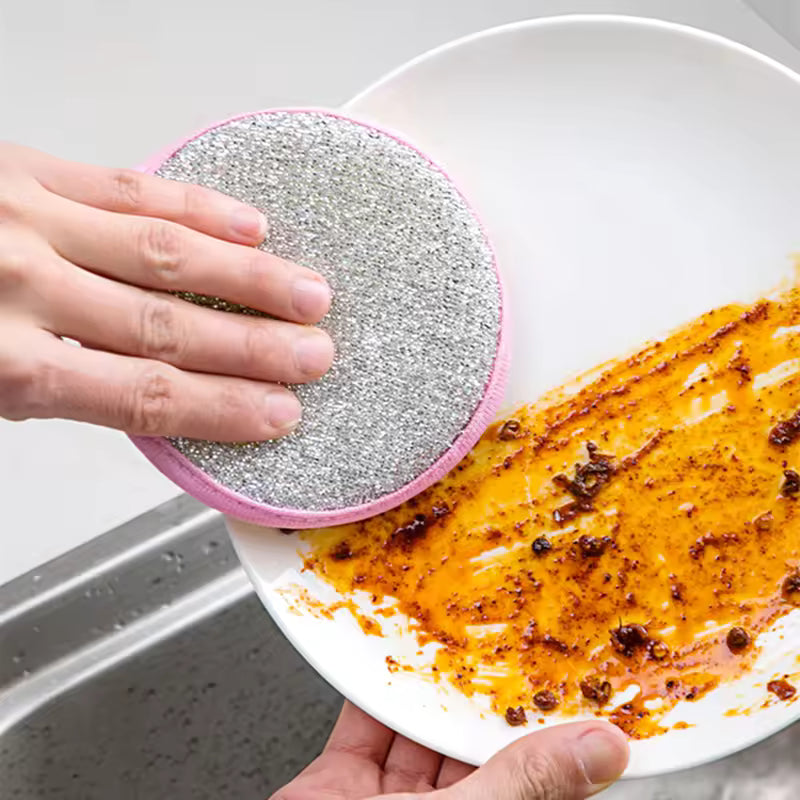New Arrival Double Side Sponge Dishwashing Reusable Washable Cleaning Tools Kitchen Sponges for Washing Dishes Tableware Brush ( Pak of 4 )