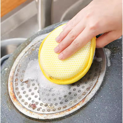 New Arrival Double Side Sponge Dishwashing Reusable Washable Cleaning Tools Kitchen Sponges for Washing Dishes Tableware Brush ( Pak of 4 )