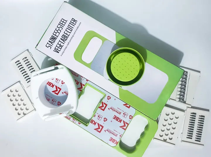5-in-1 Multifunctional High-Quality Vegetable & Fruit Slicer with Five Changeable Blades Hand Protector