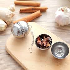 Stainless Steel Mesh Tea Ball Strainer Filter Infuser for Loose Leaf Tea and Mulling Spices - Chain Style