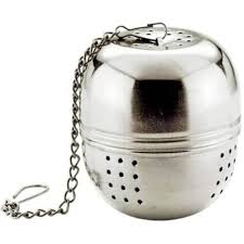Stainless Steel Mesh Tea Ball Strainer Filter Infuser for Loose Leaf Tea and Mulling Spices - Chain Style