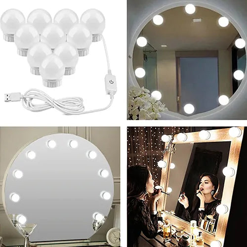 Vanity Light LED Bulbs for Makeup Mirror Stand (10 Bulbs)