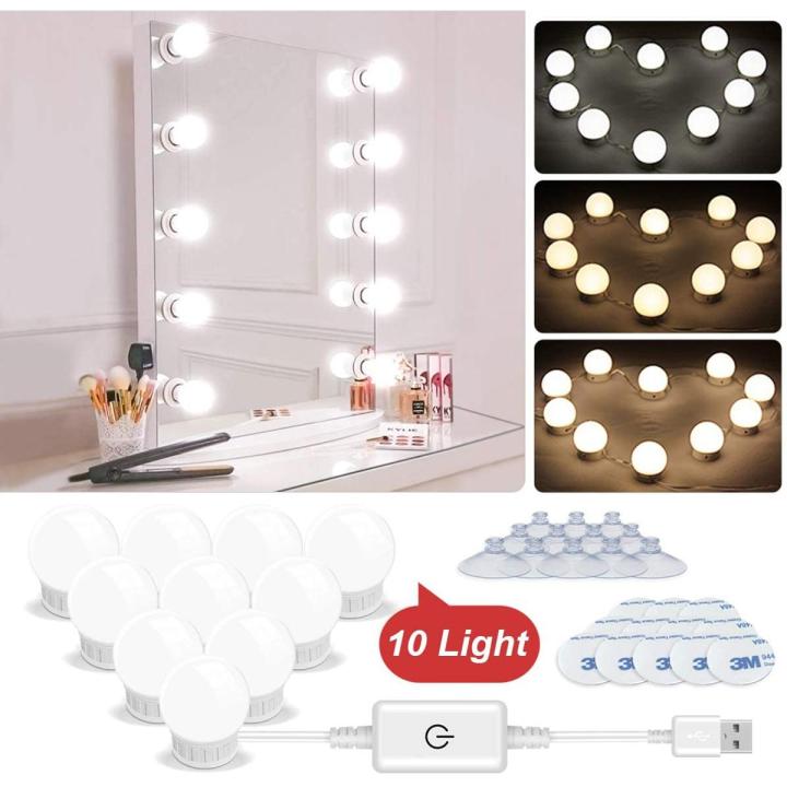 Vanity Light LED Bulbs for Makeup Mirror Stand (10 Bulbs)