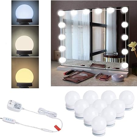 Vanity Light LED Bulbs for Makeup Mirror Stand (10 Bulbs)