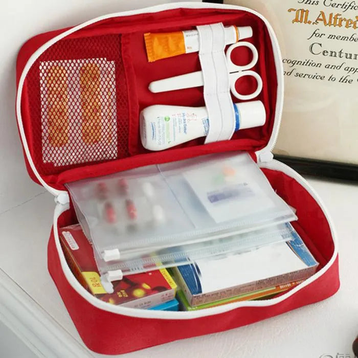 Household Portable Waterproof Outdoor Travel Medical Multi-Pocket Medicine First Aid Kit Storage Bag
