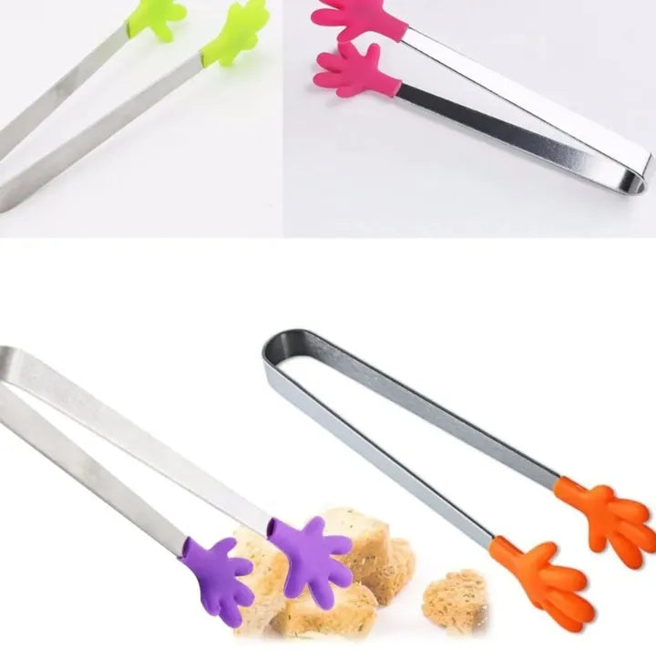 Multifunctional Mini Reacher Tongs Silicone Hand Shape Tongs