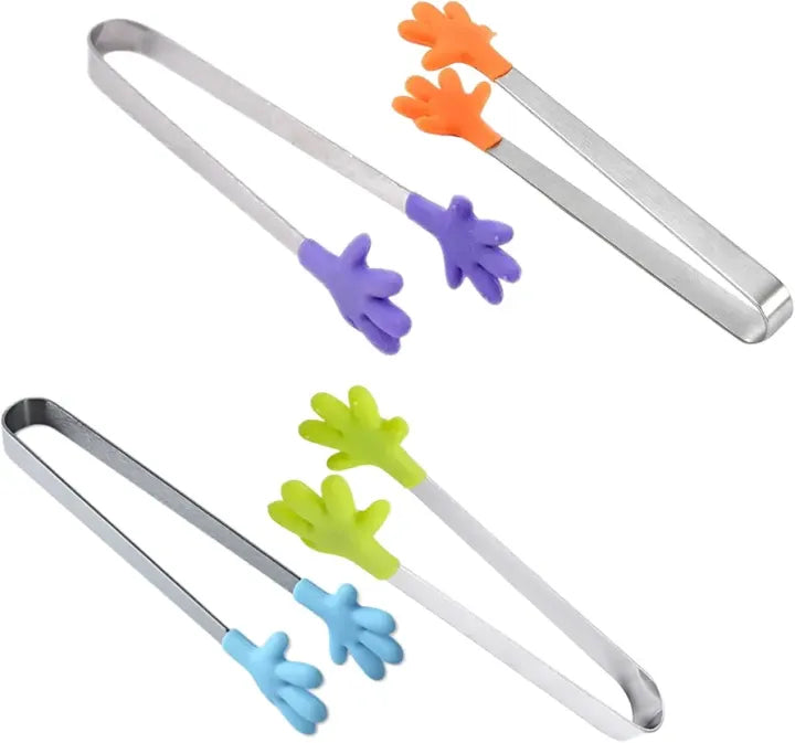 Multifunctional Mini Reacher Tongs Silicone Hand Shape Tongs