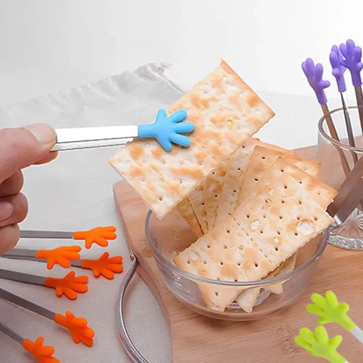 Multifunctional Mini Reacher Tongs Silicone Hand Shape Tongs