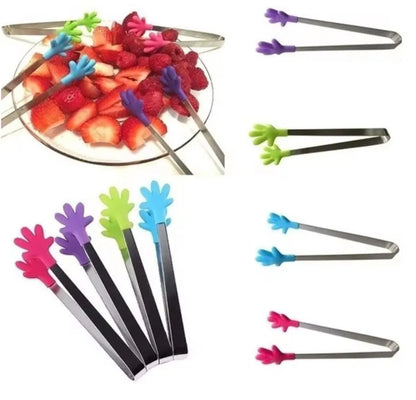 Multifunctional Mini Reacher Tongs Silicone Hand Shape Tongs