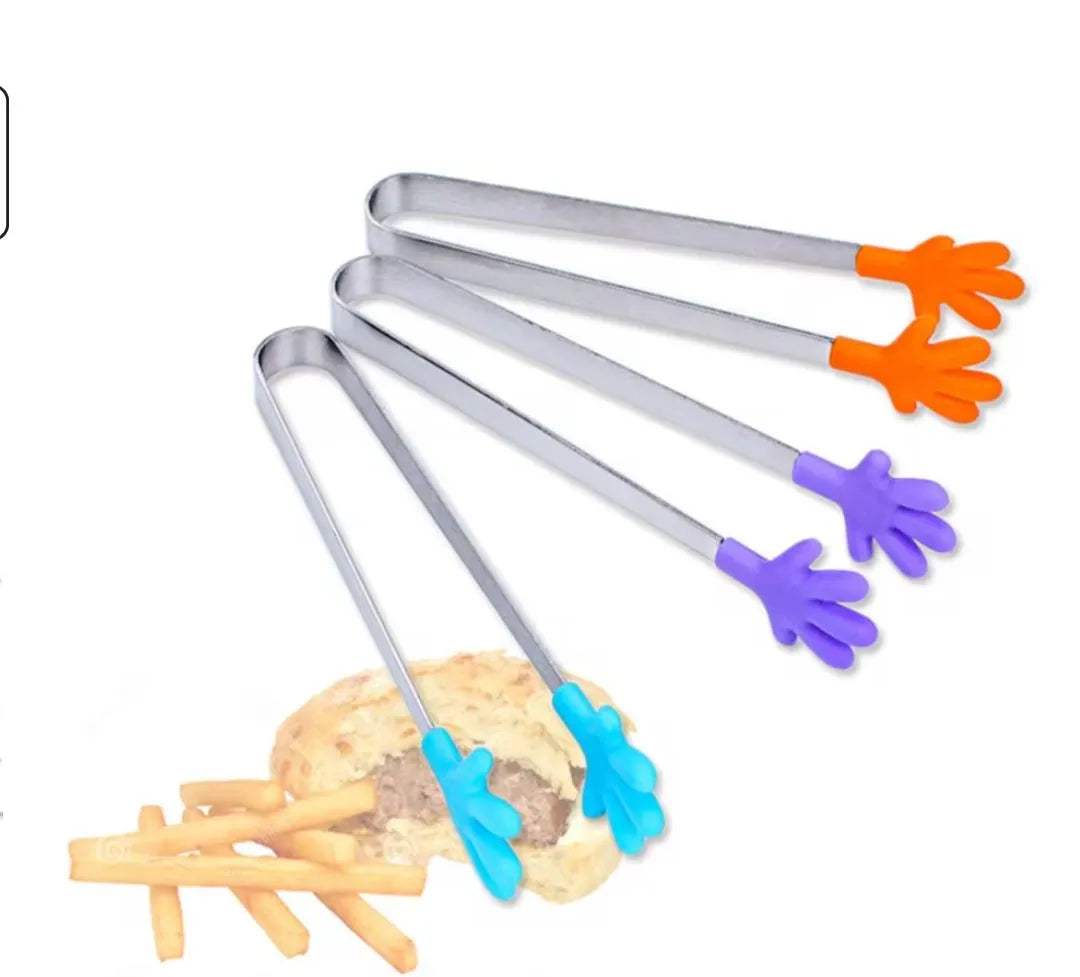 Multifunctional Mini Reacher Tongs Silicone Hand Shape Tongs