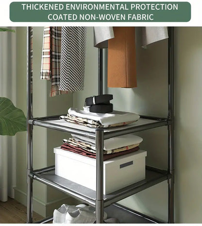Corner Coat Rack Floor Standing Clothes Hanger Multilayer Coats Racks