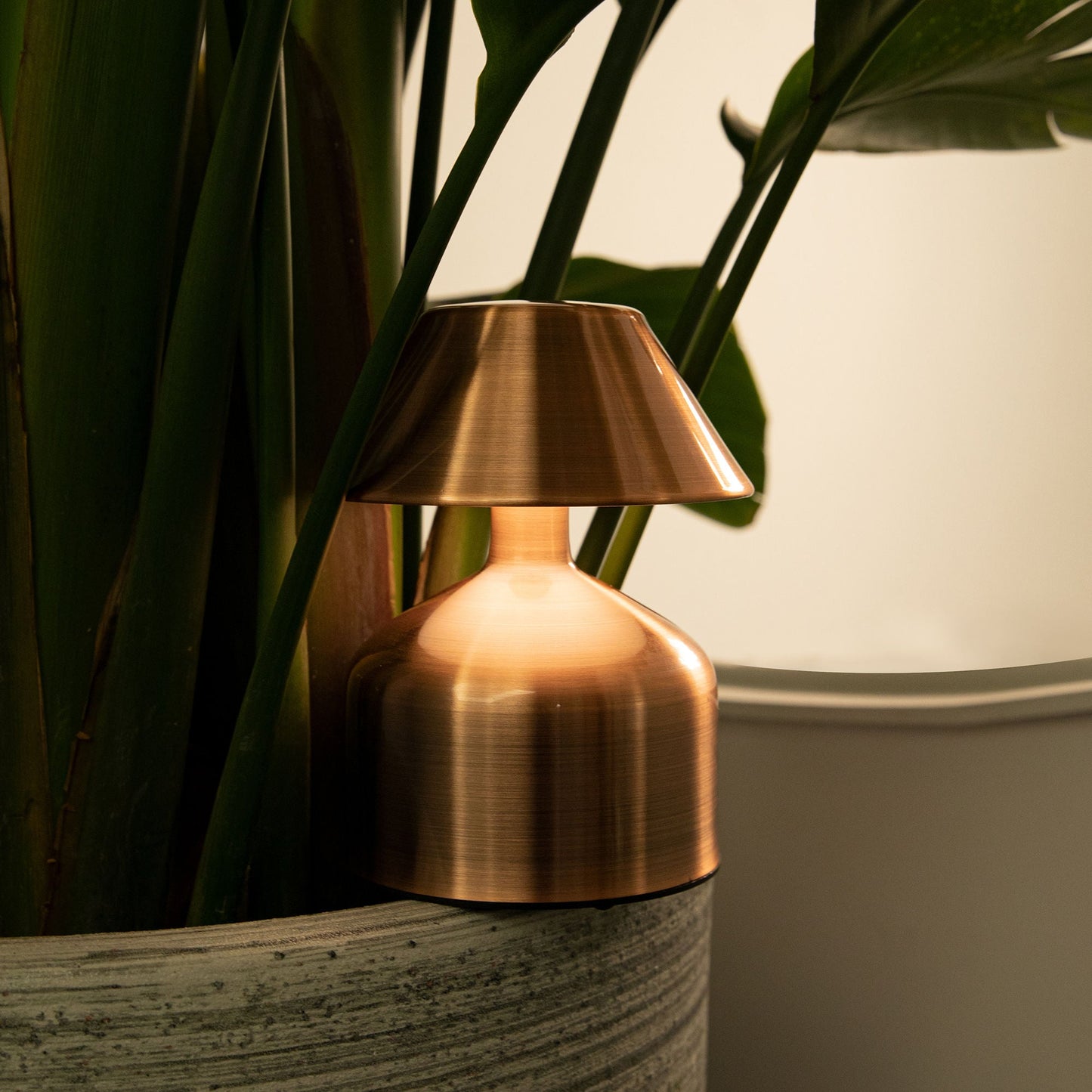 3 Colour Electro Plating Brushed Metal Mushroom Lamp