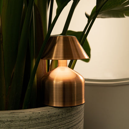 3 Colour Electro Plating Brushed Metal Mushroom Lamp