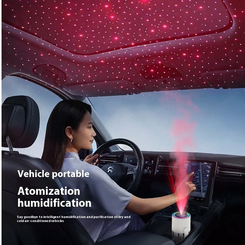 Galaxy Mist 2-in-1 Humidifier + Star Projector with RGB Ambient Lighting
