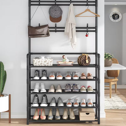 5-Layer Multifunctional Coat & Shoe Rack – Space-Saving Organizer