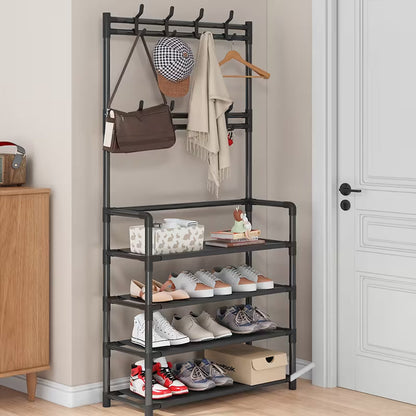 5-Layer Multifunctional Coat & Shoe Rack – Space-Saving Organizer